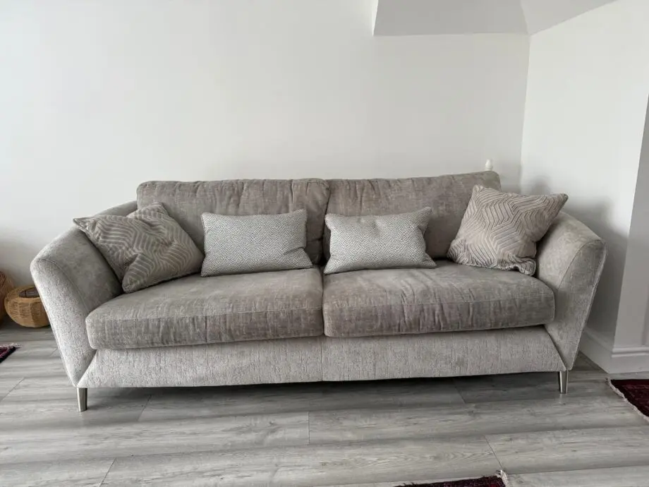 SCS Grey Flo 3 seater sofa and Flo chair