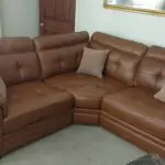 SCS Brown Leather Corner Sofa