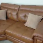 SCS Brown Leather Corner Sofa