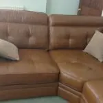 SCS Brown Leather Corner Sofa