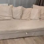 HOLMSUND 3-seat sofa bed, Borgunda beige