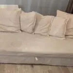 HOLMSUND 3-seat sofa bed, Borgunda beige