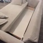 HOLMSUND 3-seat sofa bed, Borgunda beige
