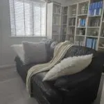 3 ➕️ 2 black sofa