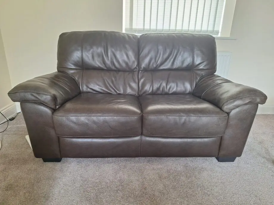 DFS Brown leather sofa set