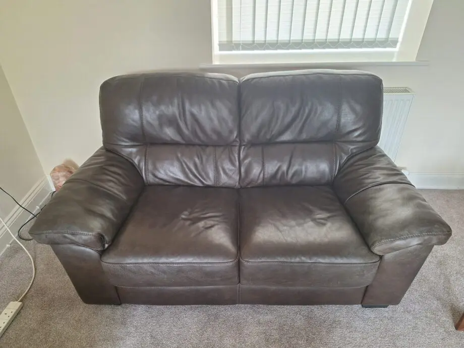 DFS Brown leather sofa set