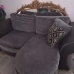 Grey sofa and cuddle chair