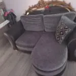 Grey sofa and cuddle chair