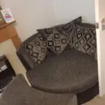 Grey sofa and cuddle chair