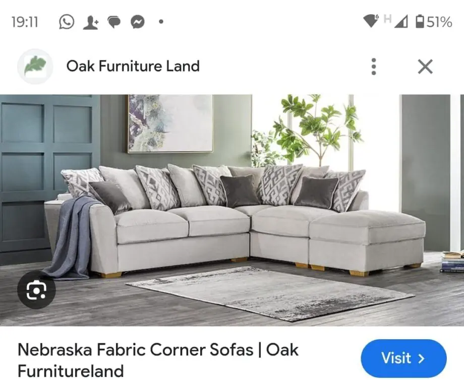 L shape sofa oak furniture land
