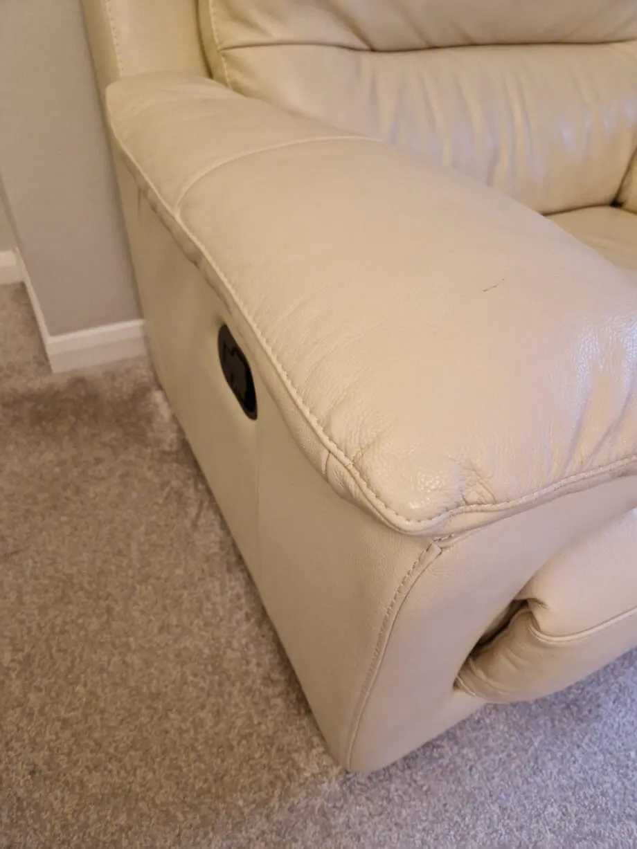 DFS Cream Manual Recliner Chair