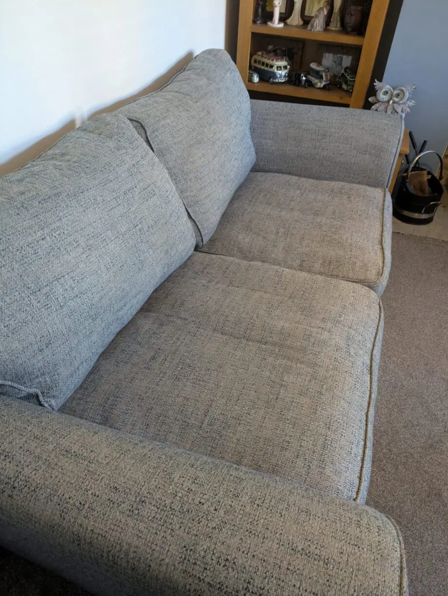 Barker and stonehouse 3 seater 2-part settee blue