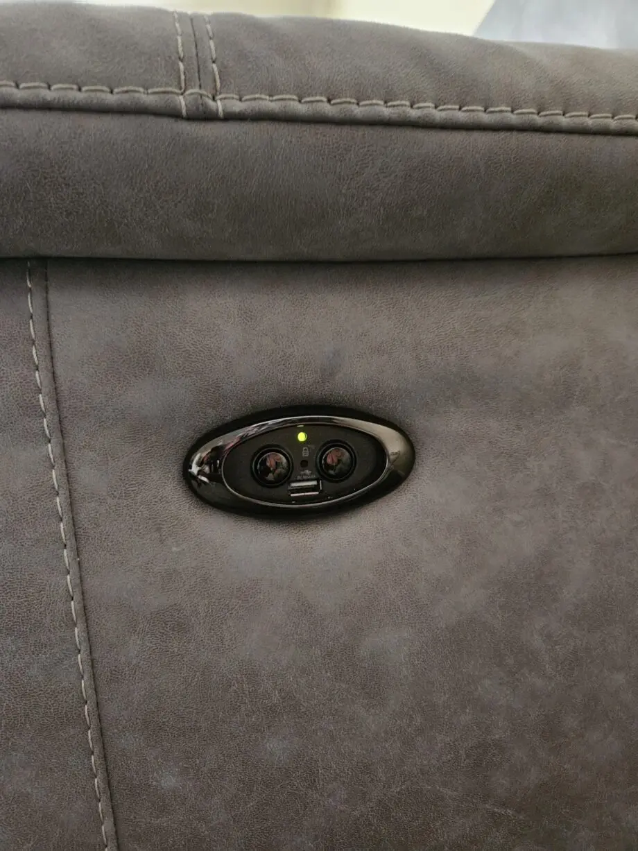 Grey Contempo 3 Seater Chaise End Fabric Sofa - Left Hand Facing