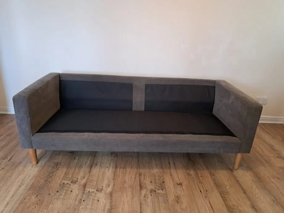 Grey Corduroy 3 seater sofa