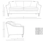John Lewis Refine Sofa. Large Midnight Blue Aquaclean Velvet