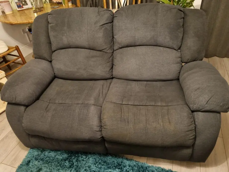 Furniture & Choice grey Dakota 2 seater manual recliner sofa