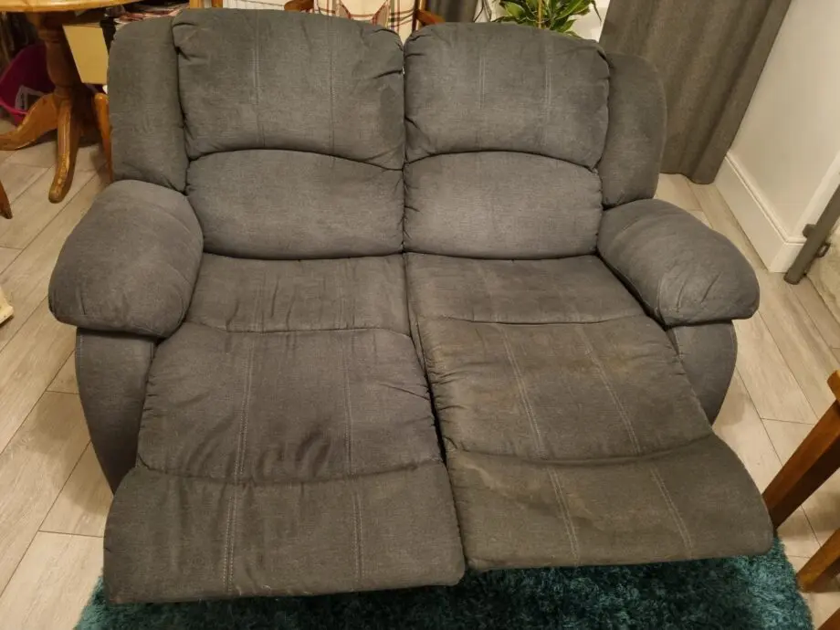 Furniture & Choice grey Dakota 2 seater manual recliner sofa