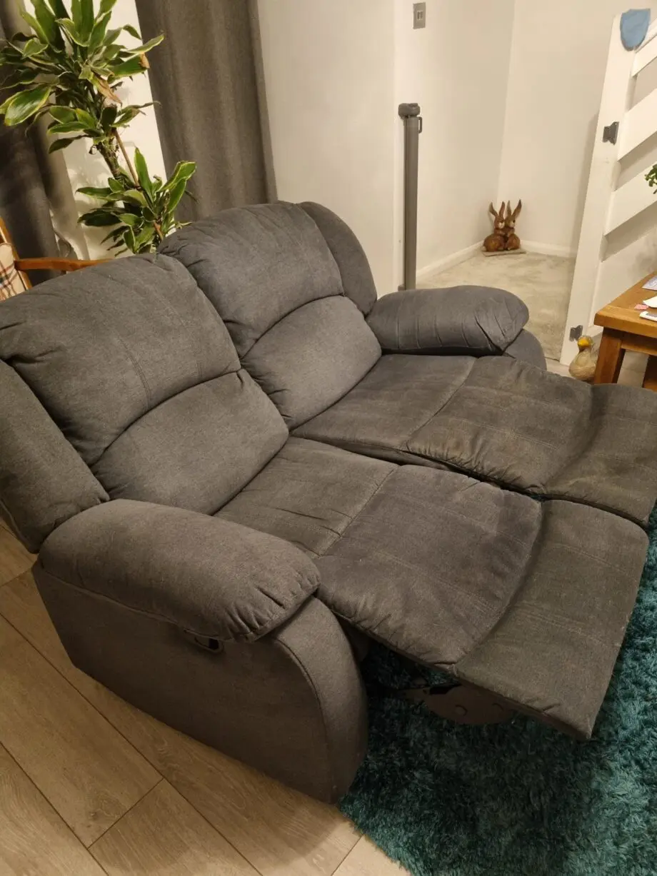 Furniture & Choice grey Dakota 2 seater manual recliner sofa