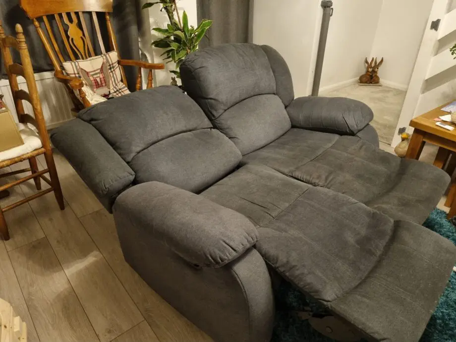 Furniture & Choice grey Dakota 2 seater manual recliner sofa