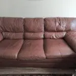 DFS Faux Leather Sofa