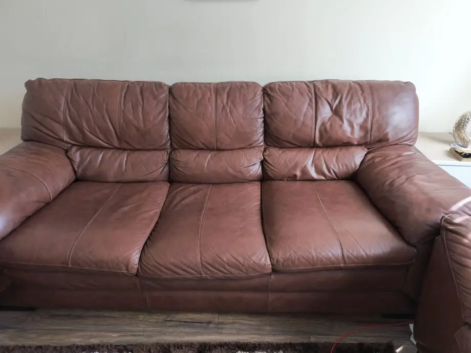 DFS Faux Leather Sofa