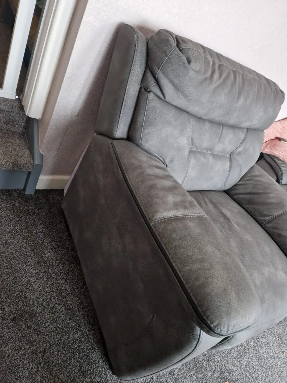 DFS Foster arm chair smoke in colour