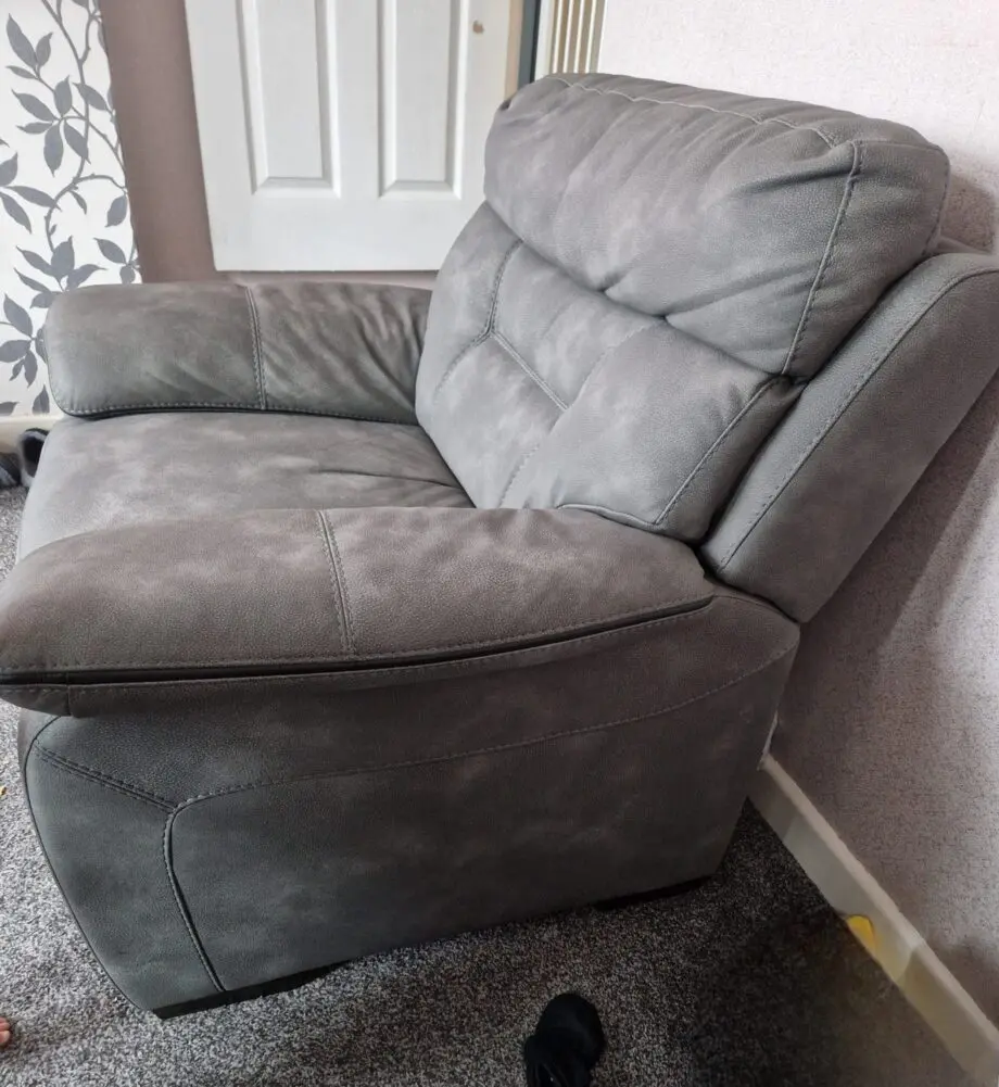 DFS Foster arm chair smoke in colour