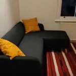 Dark grey corner sofa