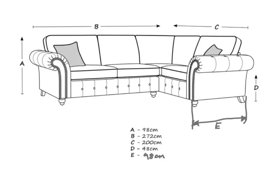 Boulevard 2 - Piece Upholstered Corner Sectional sofa in Brown