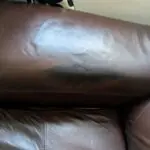 Brown leather 4 seater sofa and 2 chairs