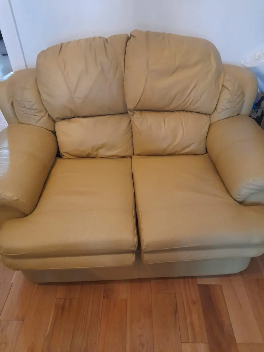 3 and 2 seater real leather sofa set