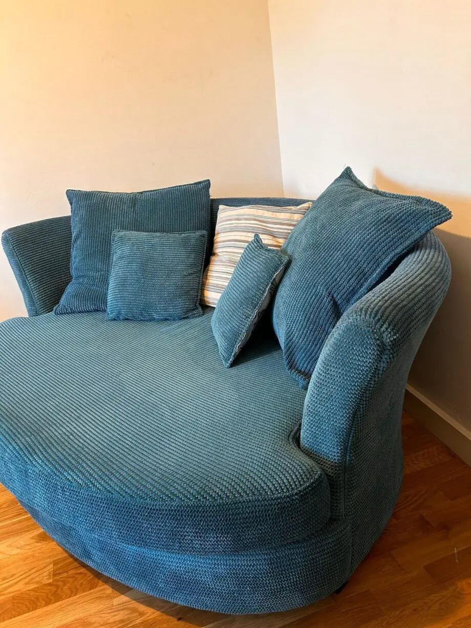 DFS honey cuddler sofa in Aqua