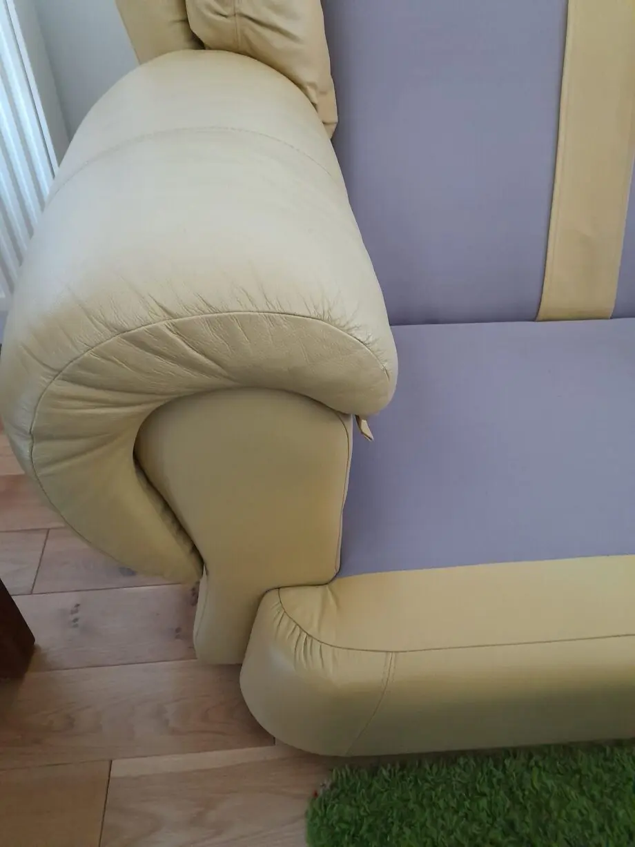 3 and 2 seater real leather sofa set