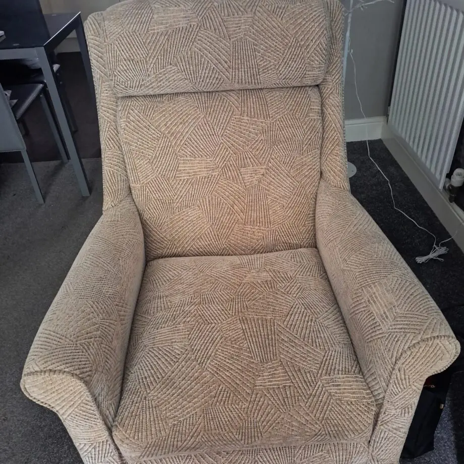 2 seater sofa and 2 chairs with matching footstool