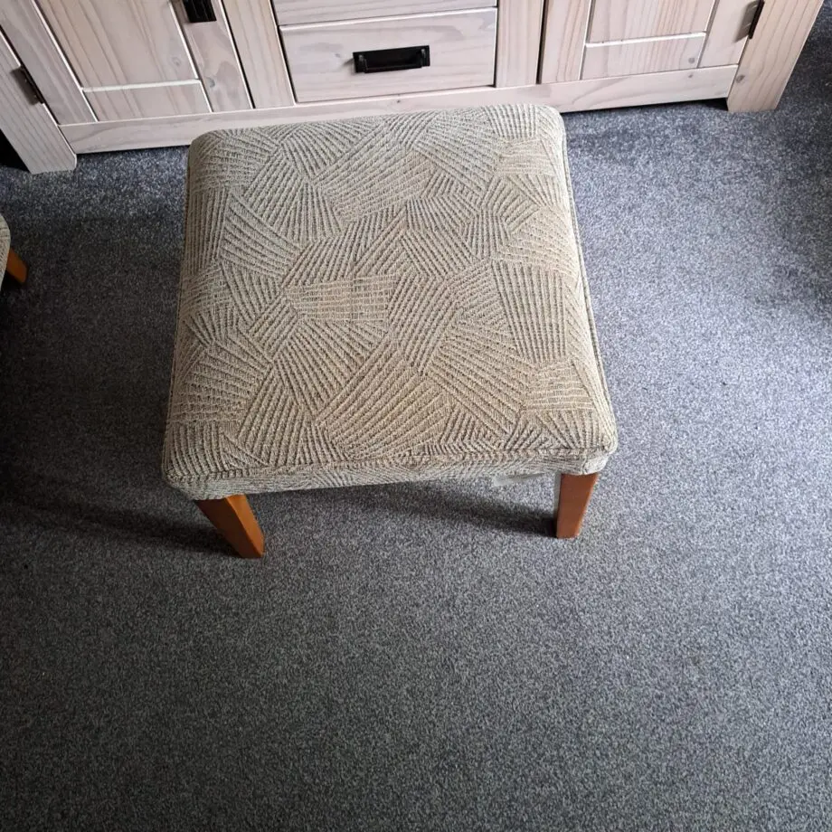 2 seater sofa and 2 chairs with matching footstool