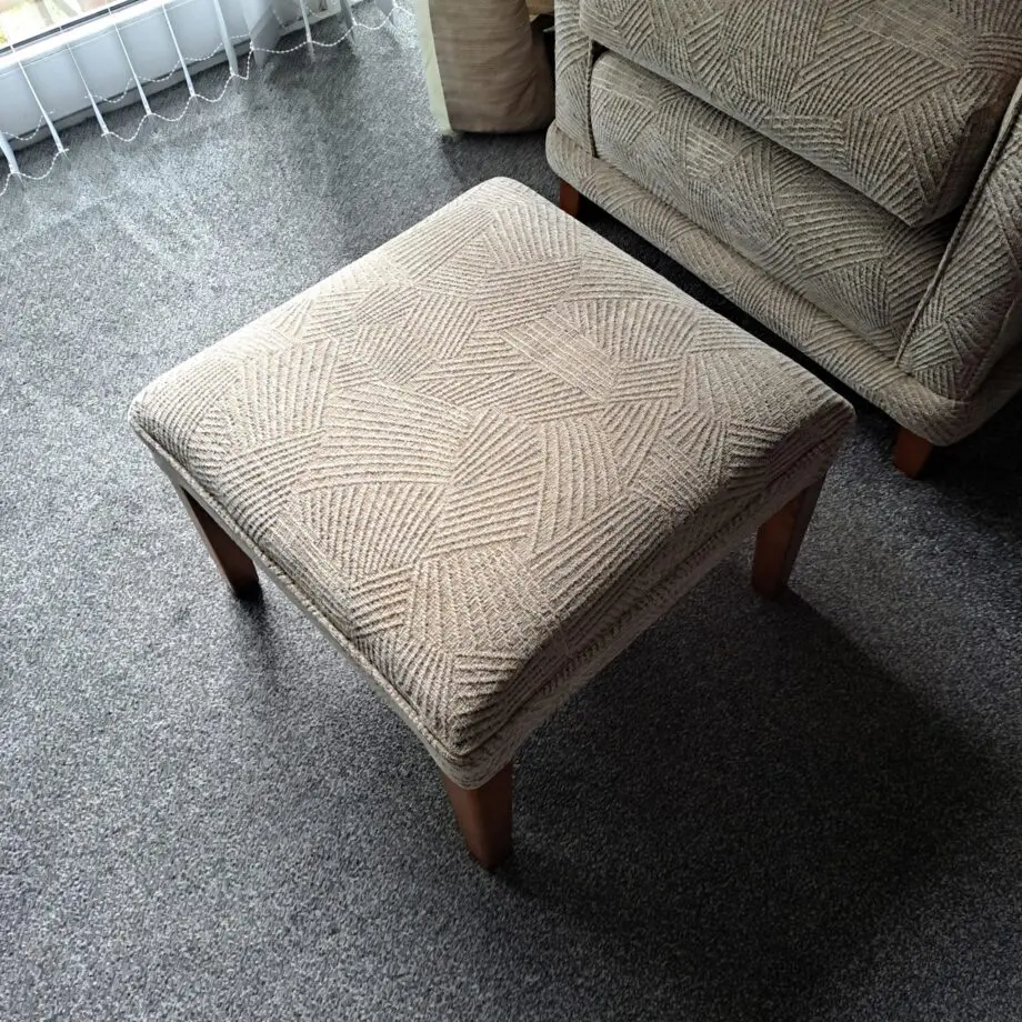 2 seater sofa and 2 chairs with matching footstool