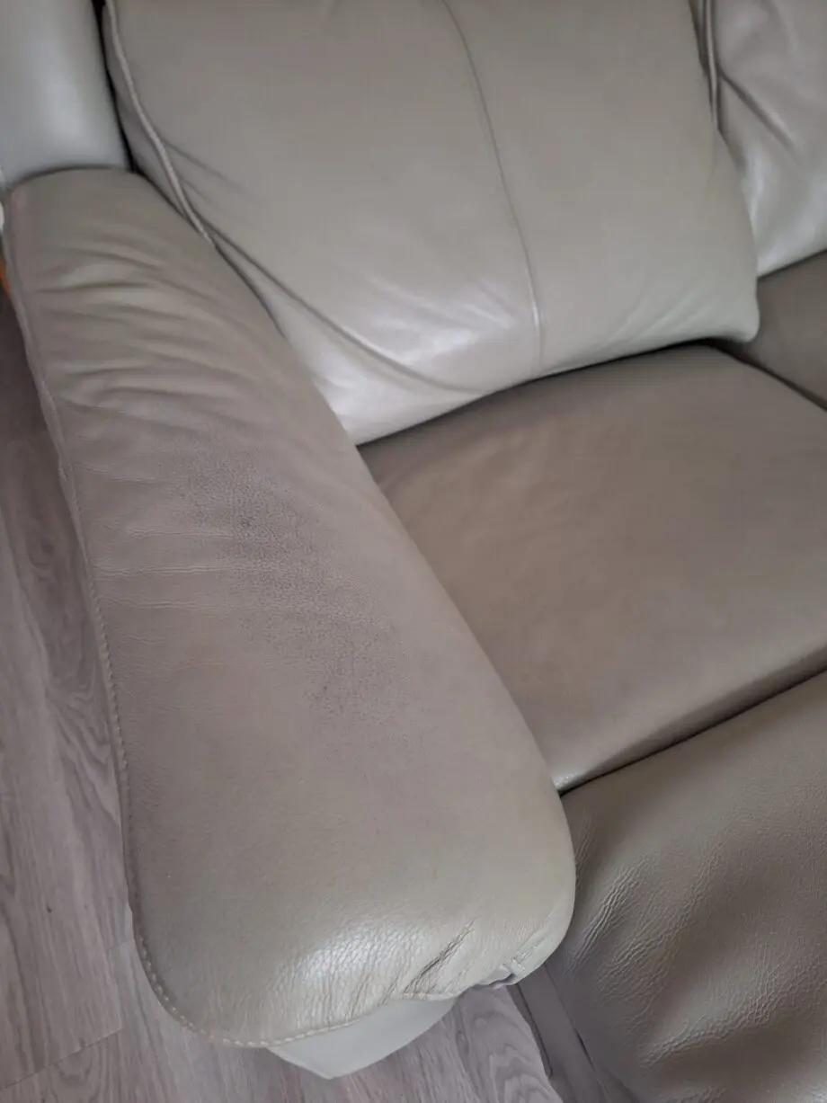 Frank Knighton electric reclining grey leather corner sofa