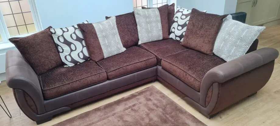 DFS brown corner sofa bed