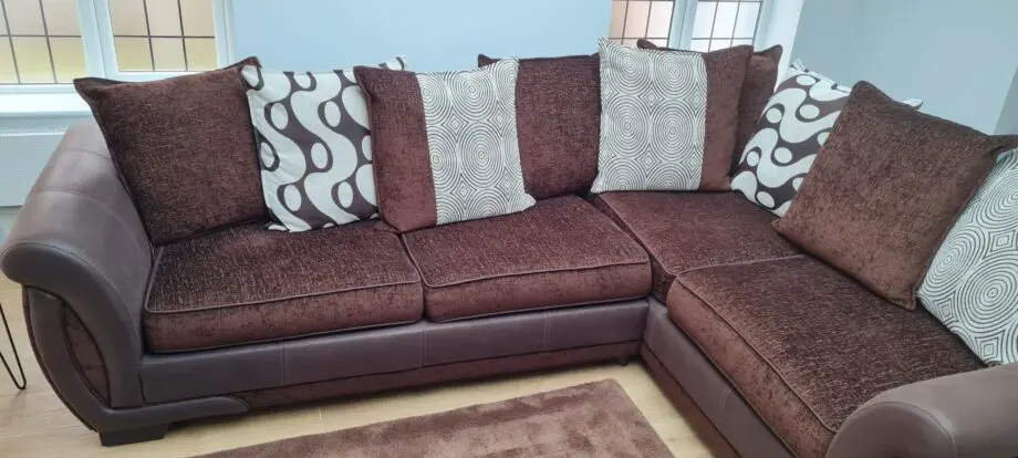 DFS brown corner sofa bed