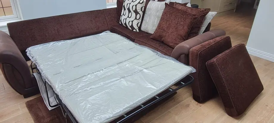 DFS brown corner sofa bed