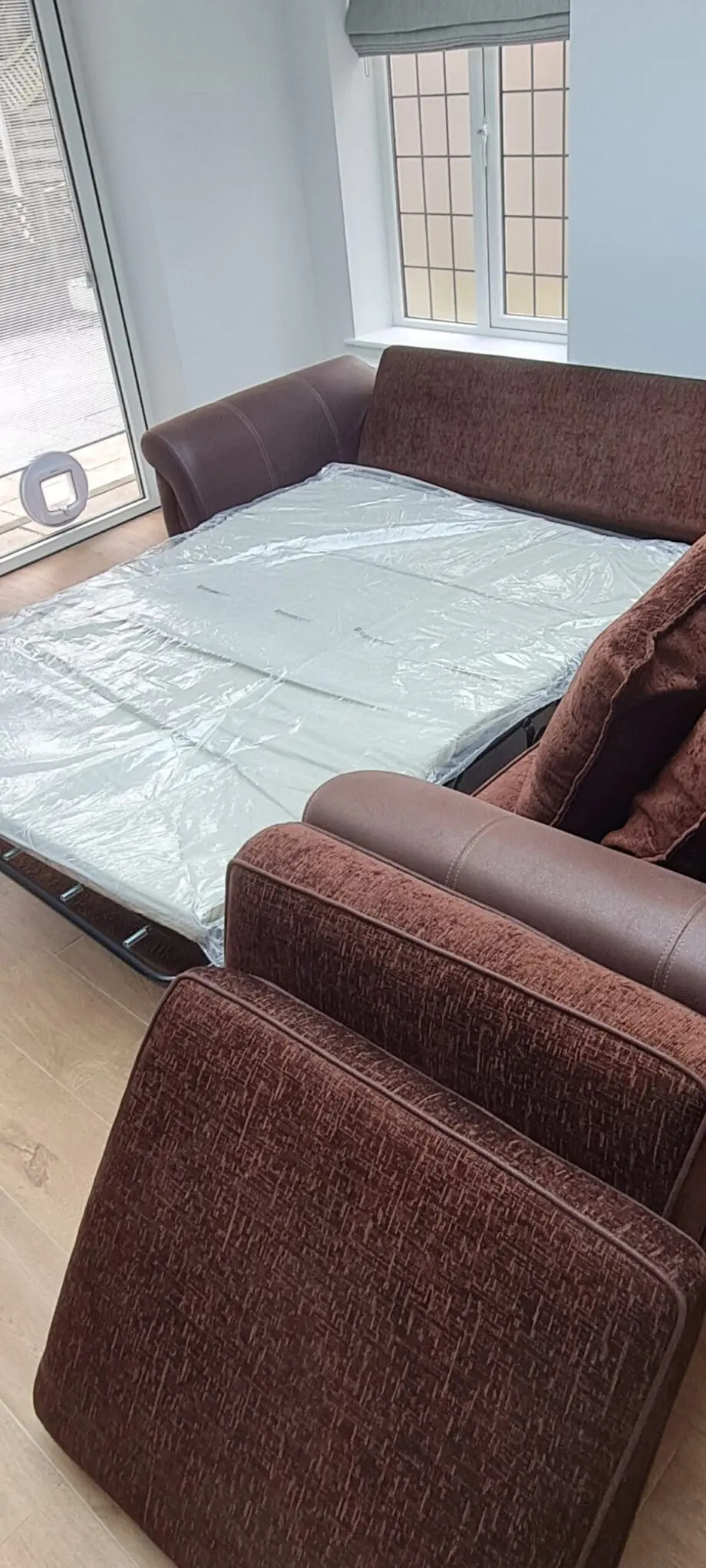 DFS brown corner sofa bed