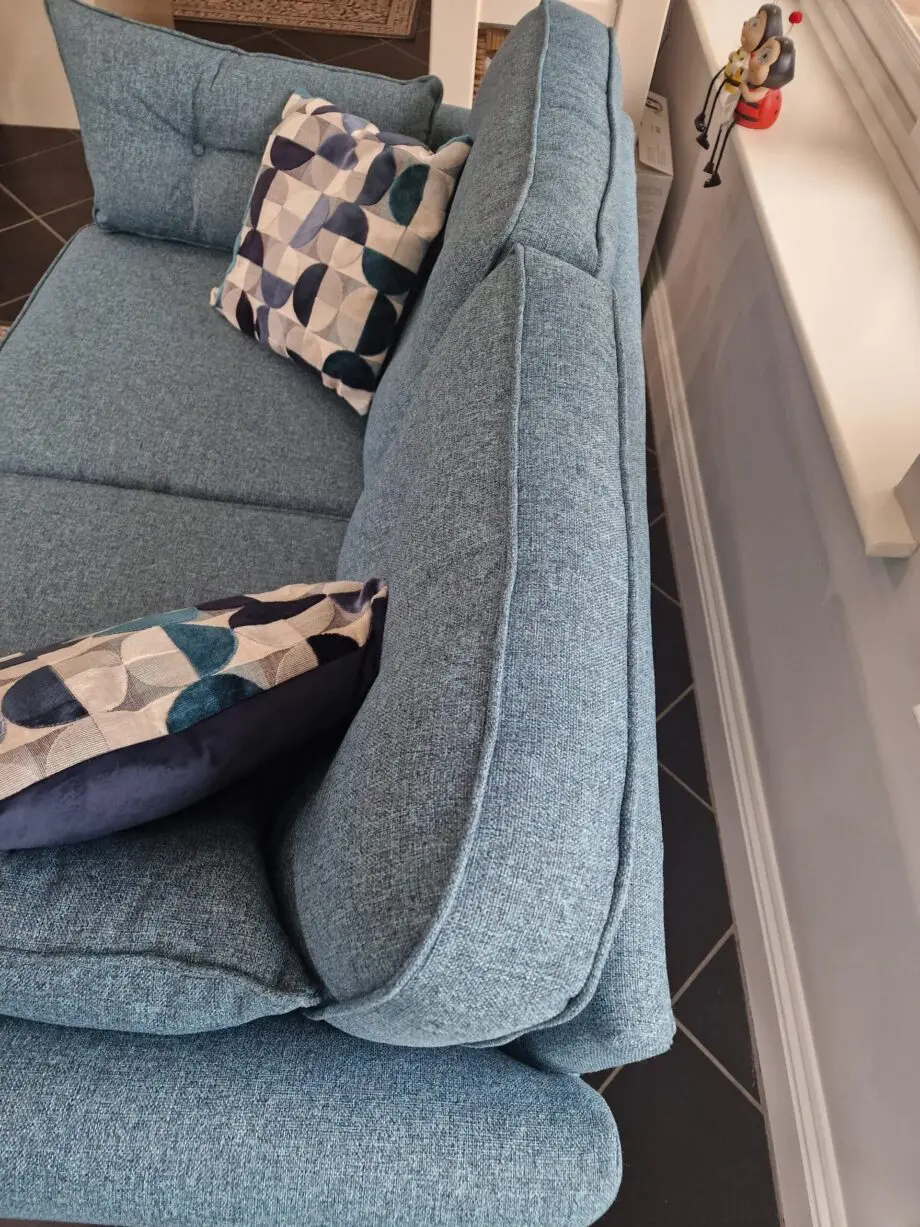 2 DFS Zinc Two Seater Sofas in Teal French Connection design