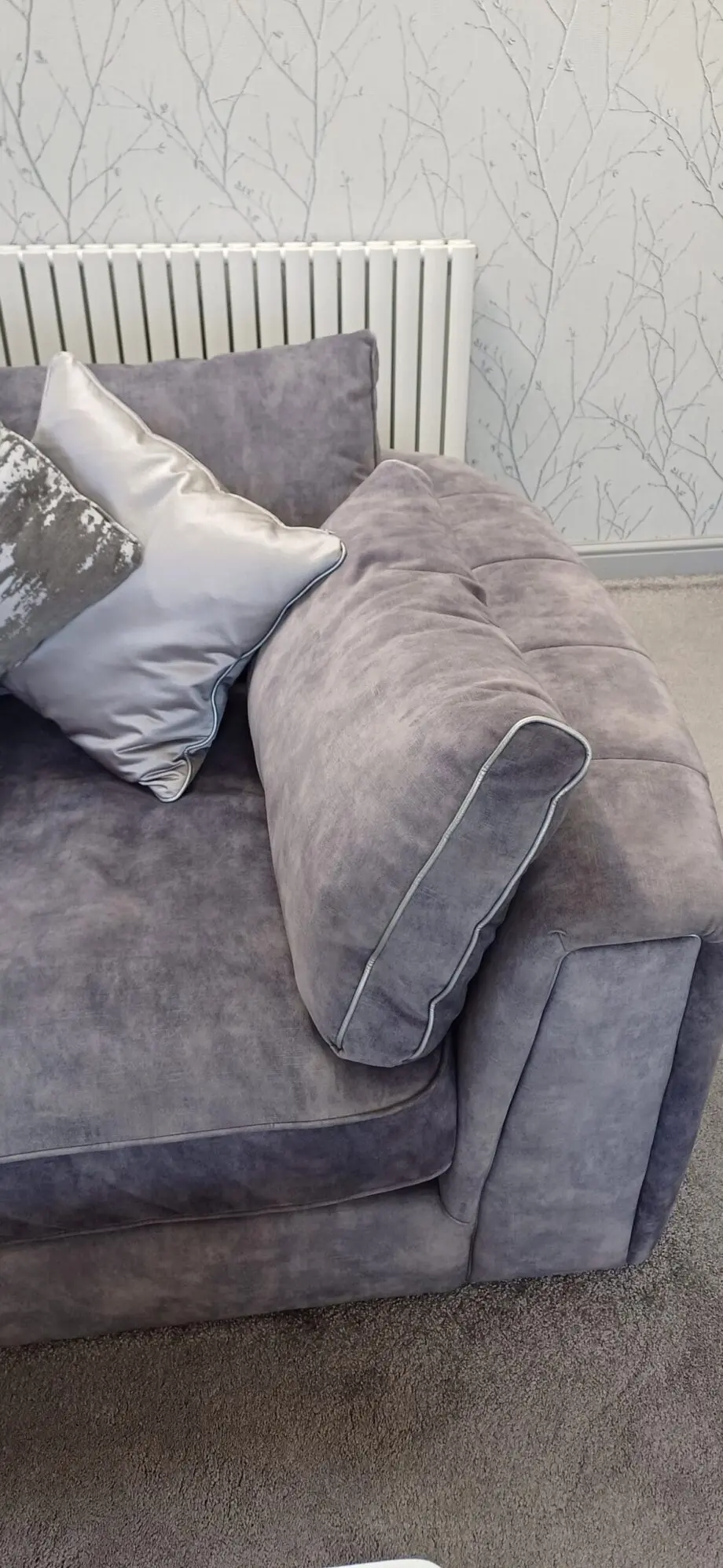 Large Grey Handcrafted Emperor Sofology Sofa x 2