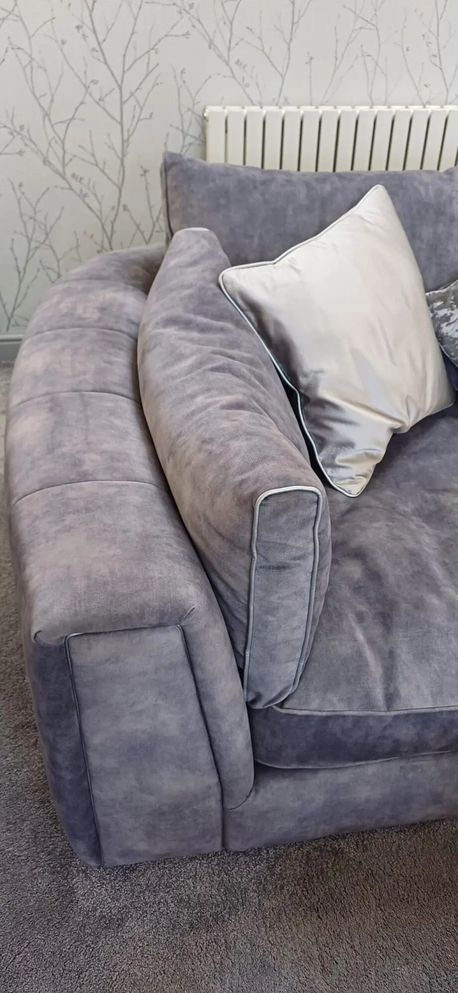 Large Grey Handcrafted Emperor Sofology Sofa x 2