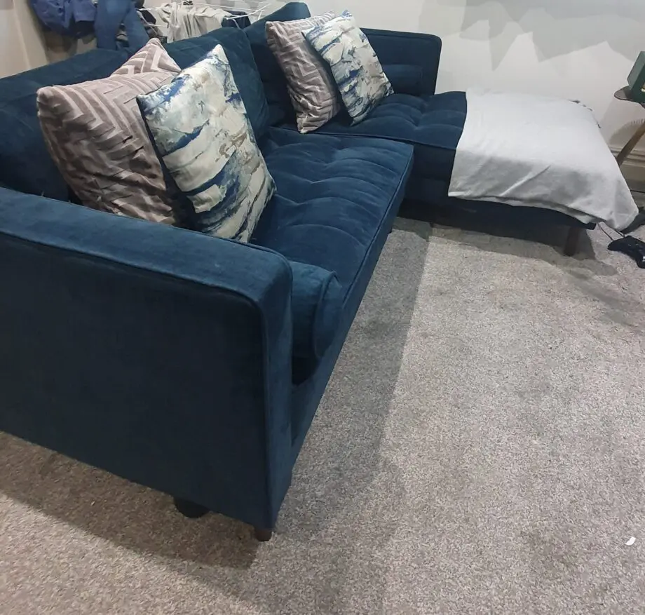 Navy corner sofa from very
