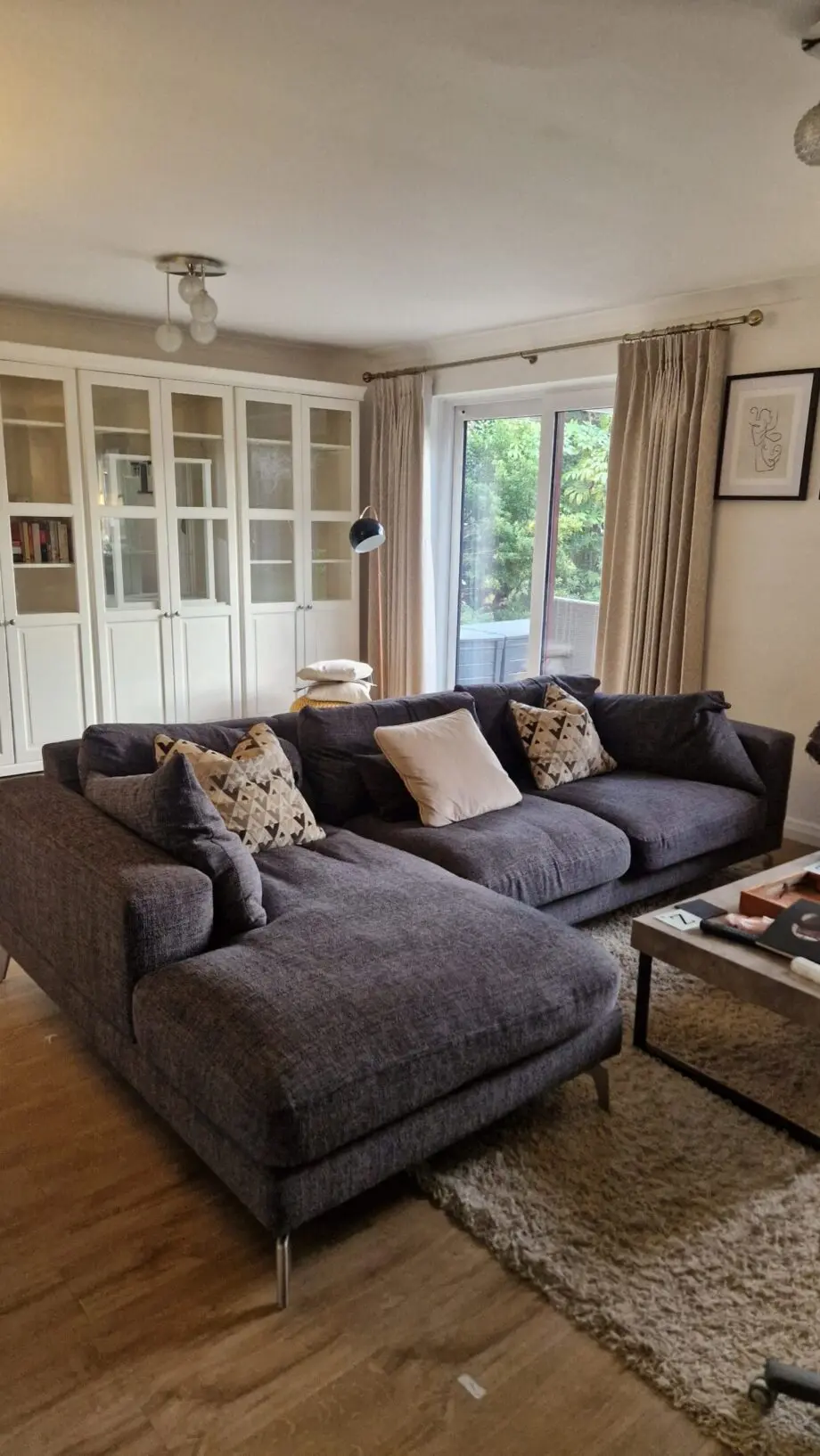 Sofology Blue L Shape Sofa