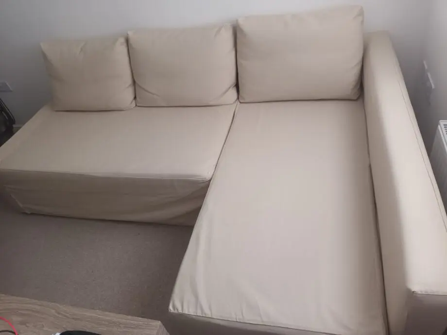 Ikea FRIHETEN brown corner sofa-bed with storage