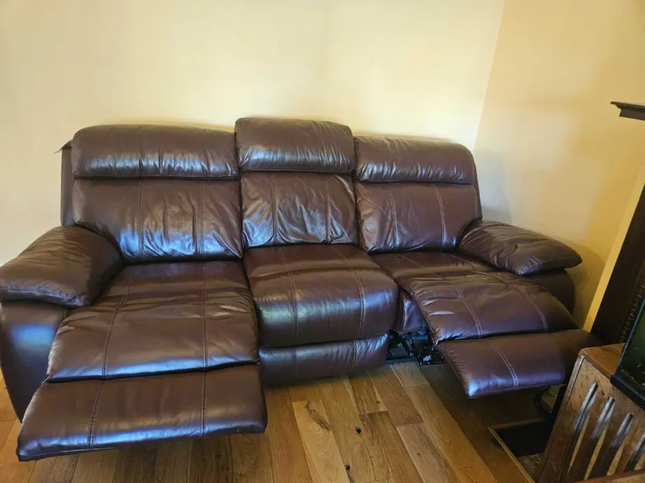 Snug 3 Seater Leather Power Recliner Sofa