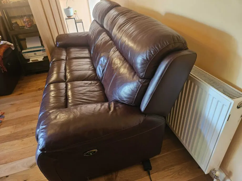 Snug 3 Seater Leather Power Recliner Sofa