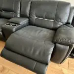 Harvey’s Hedgemoor Modular Black Corner Sofa with 2x Electric Recliners, storage and cup holders